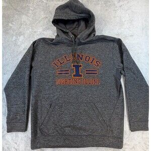 Campus Heritage Illinois Fighting Illini Hoodie Men’s L Gray Pullover
